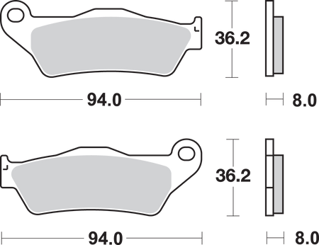 SBS Street Excel Sintered Brake Pads for Select 1993-2026 Triumph Models