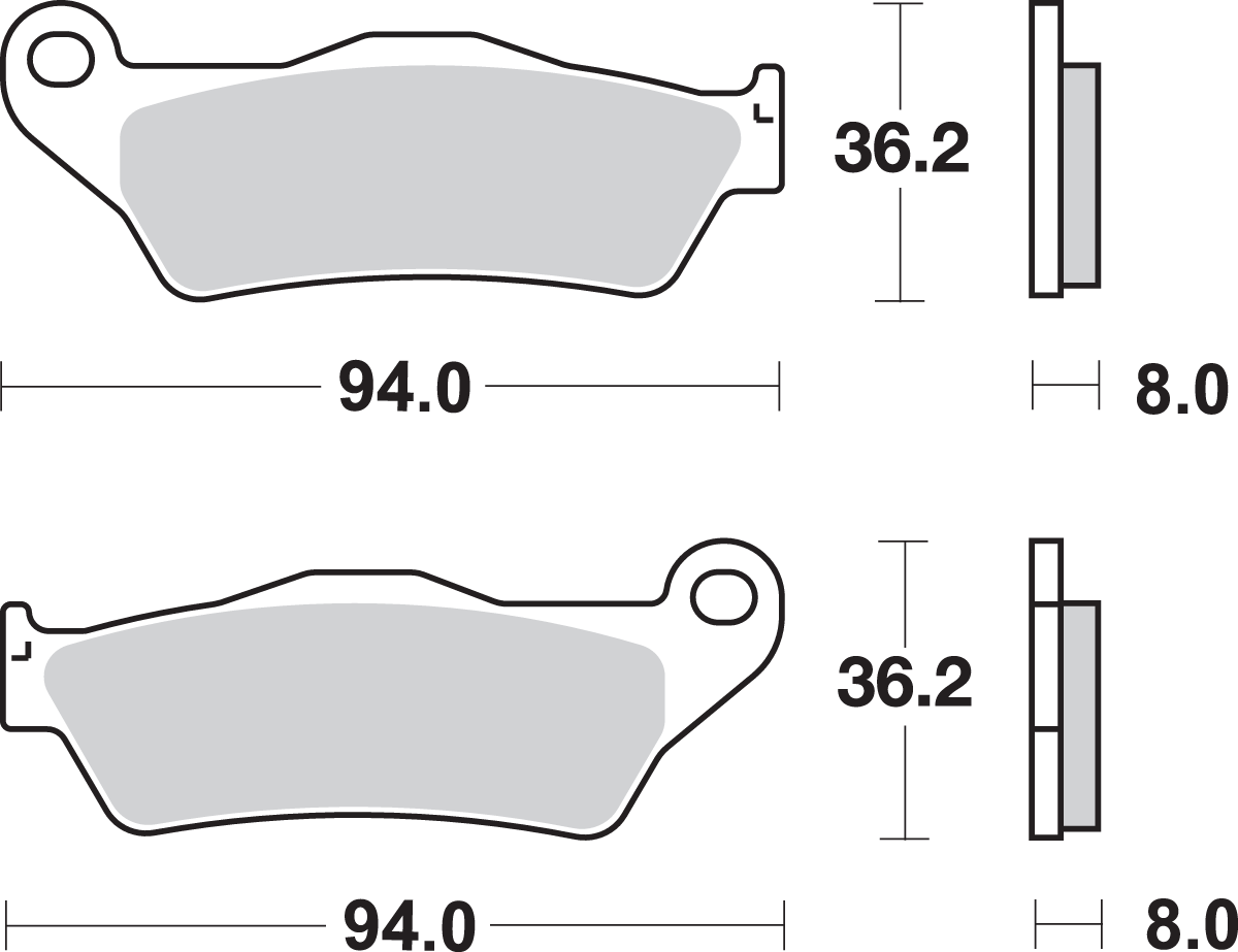 SBS Street Excel Sintered Brake Pads for Select 1998-2025 Aprilia Models