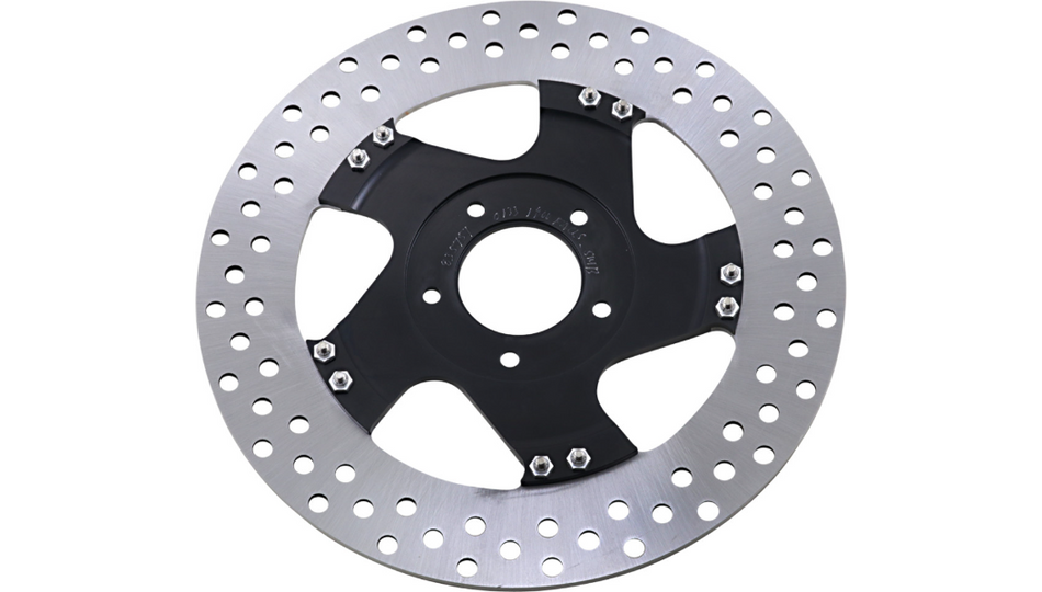 PM 2-Piece Black Ops Front Left Brake Rotor 11.8" 4 Harley 08-19 Touring Models
