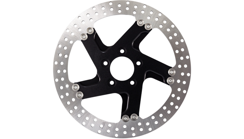 PM 2-Piece Black Ops Front Left Brake Rotor 11.8" 4 Harley 08-19 Touring Models