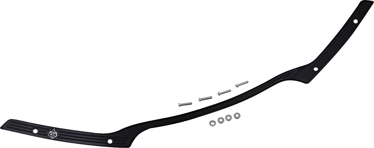 Klock Werks Flare Series Windshield Trim - '15-'25 FLTR / Logo - Black w/ Contrast Logo