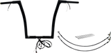 FBI Wired 1-1/4" Flat Top Handlebar Kits for 16-20 FLTRX/S, FLTRU/FLTRK - Black / 16"