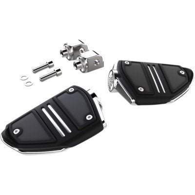 Ciro 61406 Twin Rail Footpeg Chrome Passenger Footrest Harley Softail 18-Up