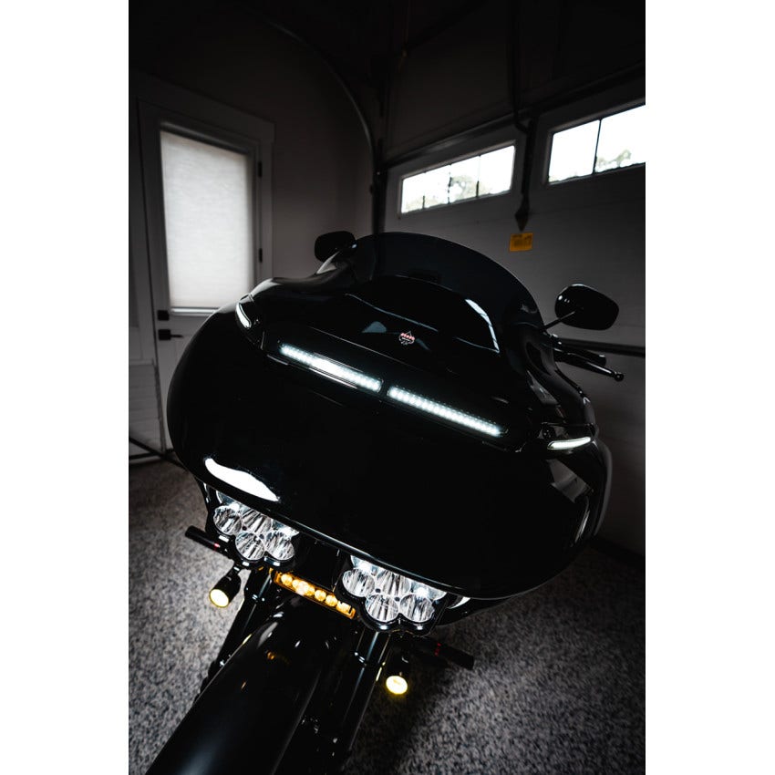 Custom Dynamics Black W/Yellow Lens Probeam LED Halo Fog Lights Harley 14-23 FL