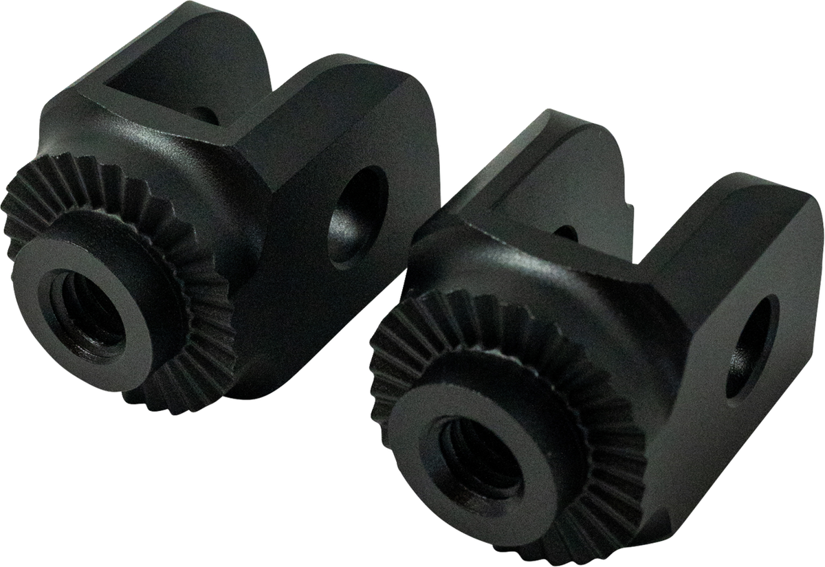 Kodlin Splined Peg Adapters - Driver for Harley-Davidson Softail, Sportster S & Pan America - Black