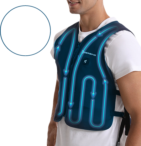 Gerbing Heated Clothing 5V Touch Button Circulatory Cooling Vest - Blue
