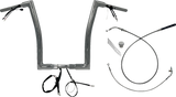 FBI Fat Baggers 1-1/2" EZ Flat Top Pre-Wired Handlebars for FLTR '23-'26 - Chrome / 16"
