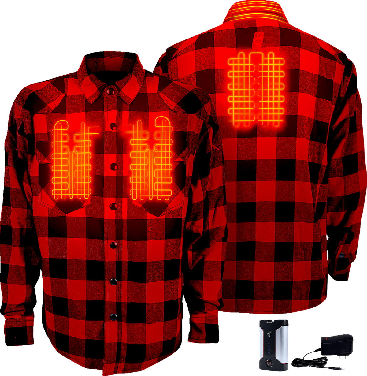 Gerbing Heated Clothing 7V Battery Powered Heated Flannel Shirt