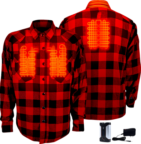 Gerbing Heated Clothing 7V Battery Powered Heated Flannel Shirt