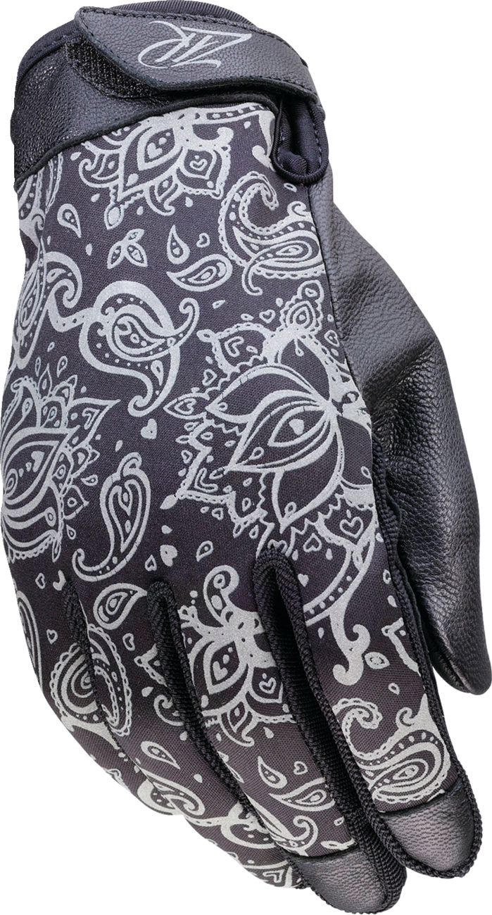 Z1R Womens Reflective Motorcycle Gloves - Black