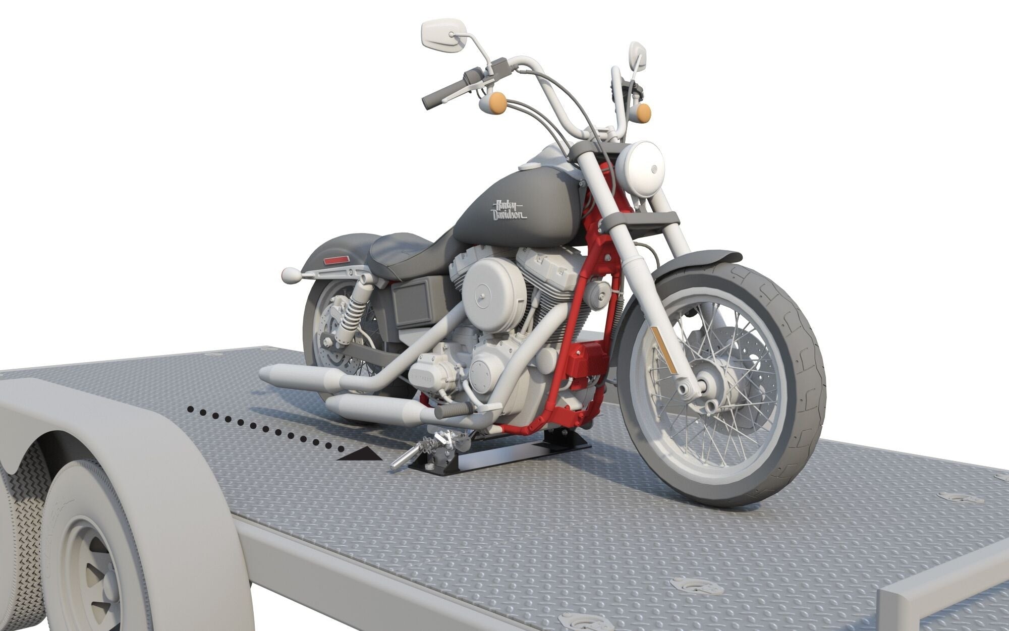 B&W MC2302 Biker Bar Strapless Motorcycle Removable Clamp Bar Dyna Softail V-Rod