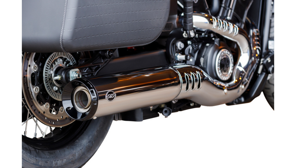 S&S Chrome Grand National Slip-On Muffler 4 Harley 25 Scout Models