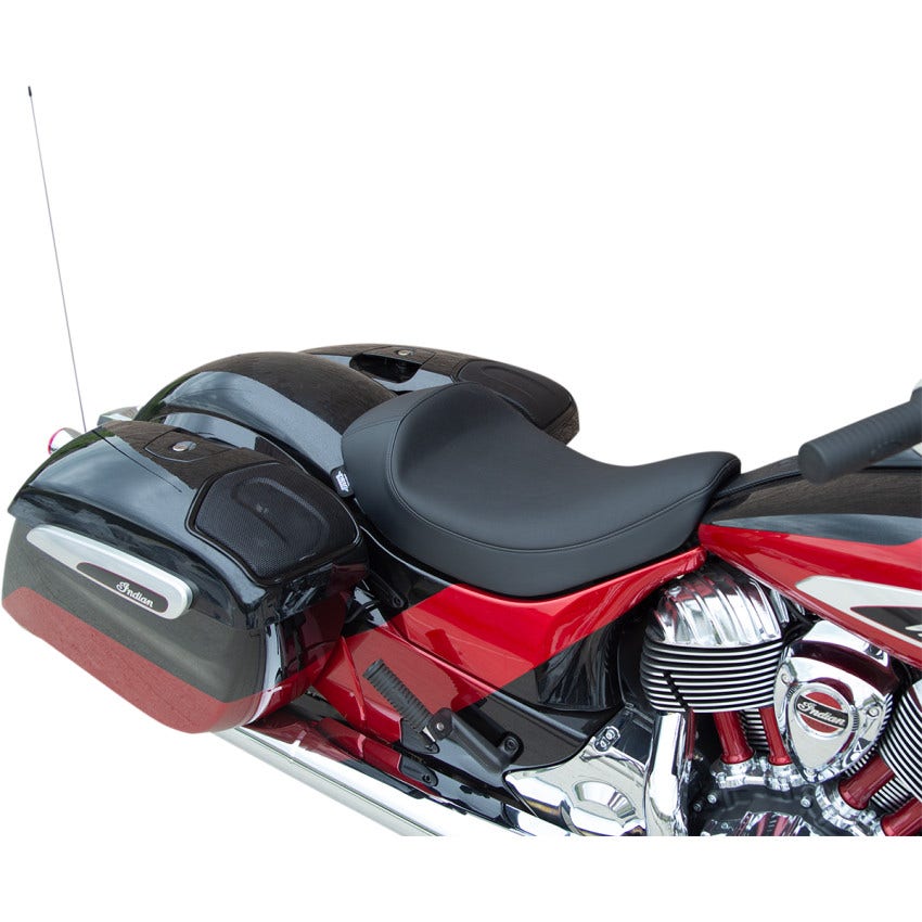 Drag Black Smooth Solo Seat Indian 14-23 Chieftain/Chief/Dark Horse/Roadmaster