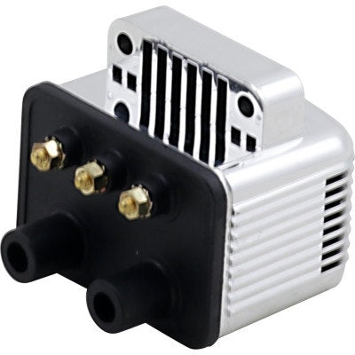Drag Specialties 2102-0415 Chrome Single Output Ignition Coil 12 Volt 3 Ohm