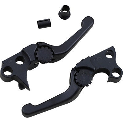 PSR 12-01651-22 Black Anthem Shorty Lever Set Pair Harley Big Twin 99-17