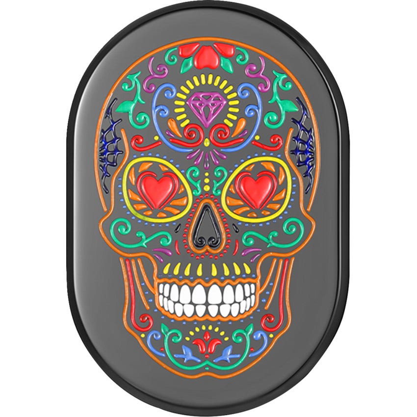 Figurati Left Rear Fender Black W/ Sugar Skull Antenna Cover 4 Harley 09-23 FL Models