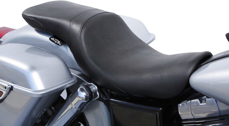 Danny Gray Lowist 2-Up Seat Vinyl Smooth Stitch Harley Dyna 06-17