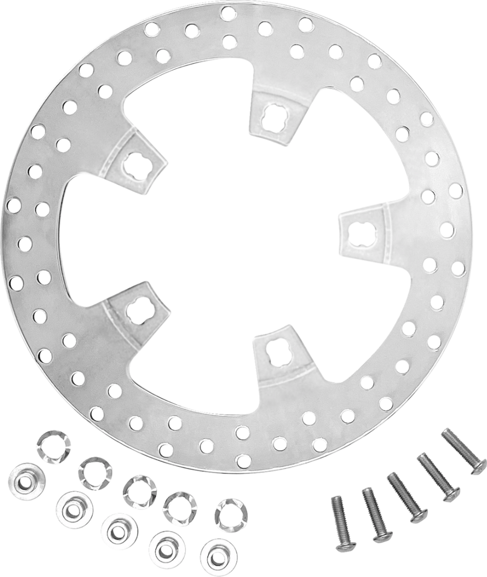 Coastal Moto Stainless 320 mm Front Brake Rotor 4 Harley 24 FLHX/FLTR