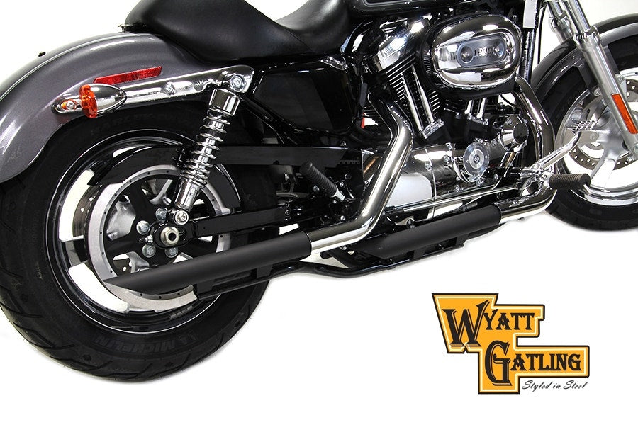 V-Twin 30-0446 Wyatt Gatling Exhaust Muffler Pipe Set Harley Sportster XL 14-20
