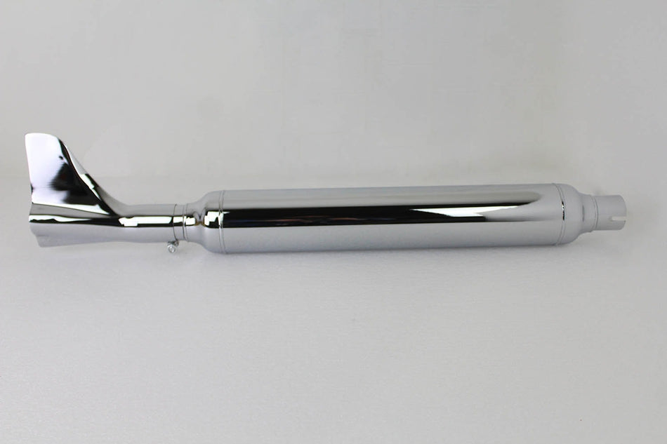 24" Cigar Style Chrome Slip On Muffler w/ Bronx Tail Tip Harley FL 41-57