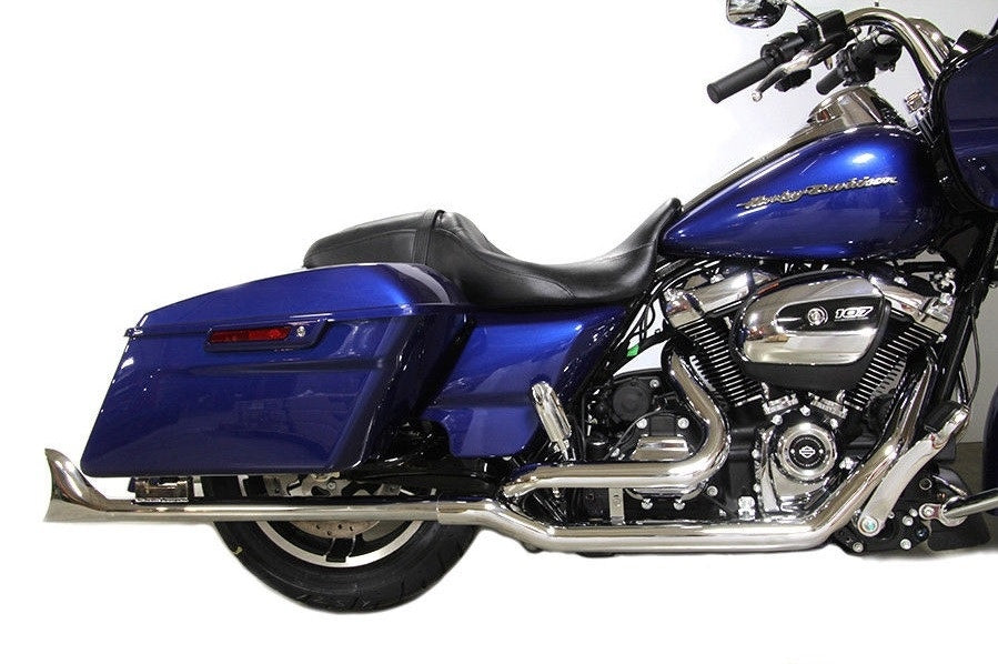 V-Twin 30-0940 Chrome True Dual Headers & Fishtail Pipes 17-19 Harley M8 FLTR