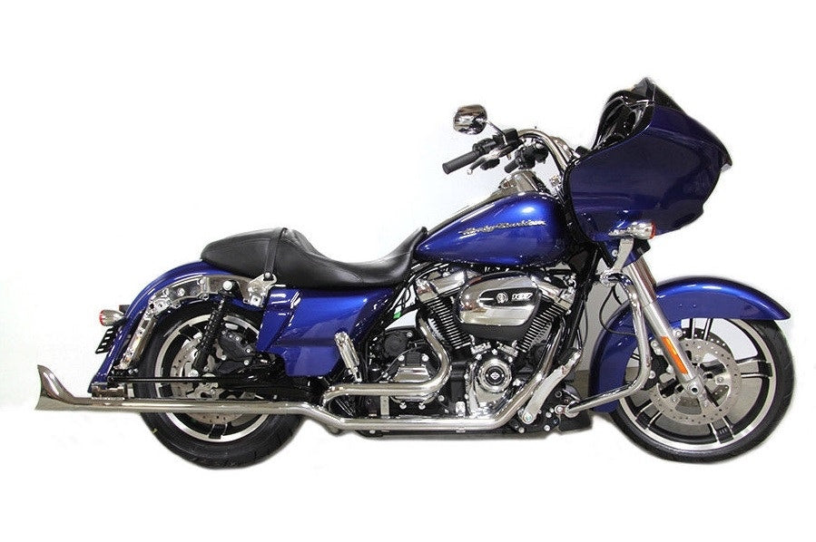 V-Twin 30-0940 Chrome True Dual Headers & Fishtail Pipes 17-19 Harley M8 FLTR