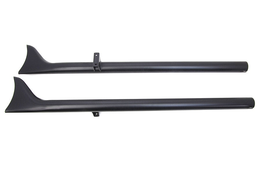 36" Fishtail Drag Pipe Slip-On Exhaust Set Black Indian Chief Models 15-Up