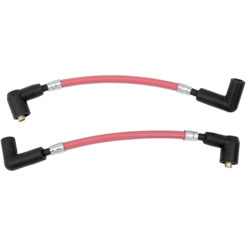 Magnum 3030T Candy Apple Red Braided Spark Plug Wires Harley 82-94, 99-00 FXR