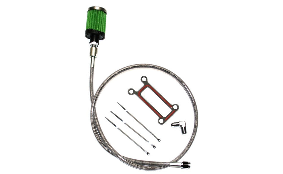 Feuling 3075 Stainless Oil Tank Breather Kit Harley FL Touring Twin Cam 99-01