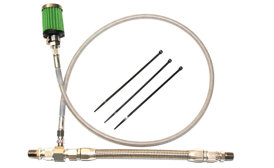 Feuling 3080 Stainless Oil Tank Breather Kit Harley FL Touring Twin Cam 02-06