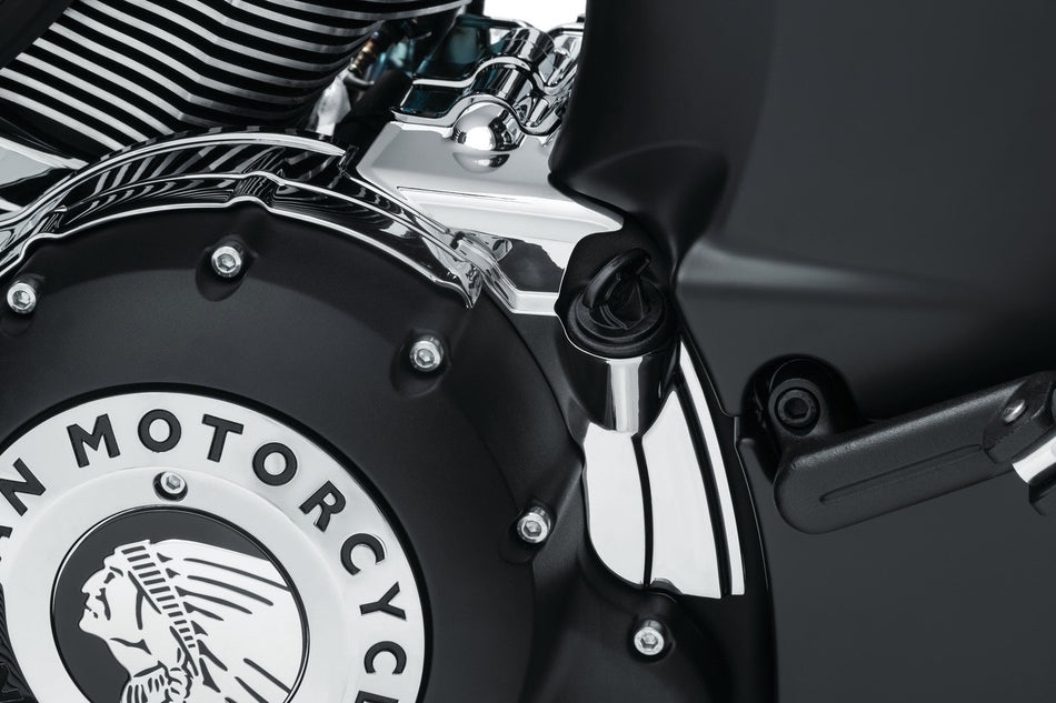 Kuryakyn 5707 Rear Oil Panel Accent Chrome Indian Touring 19-20