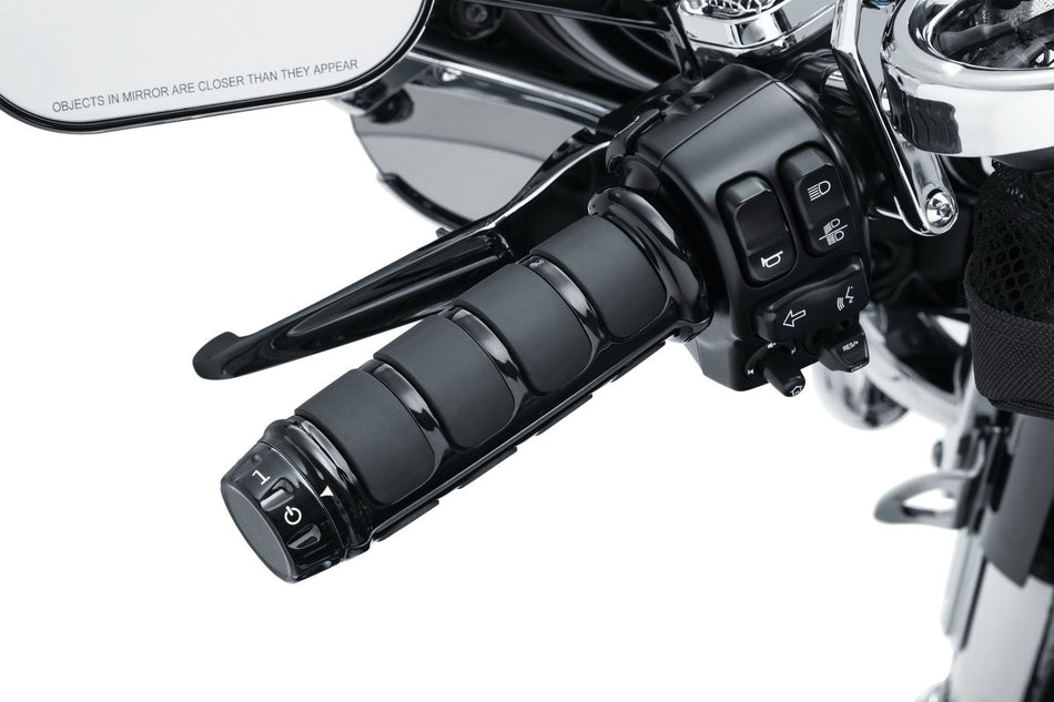 Kuryakyn 6781 ISO Handlebars Grips Black Harley w/ Heated Grips FLHT/R 08-20