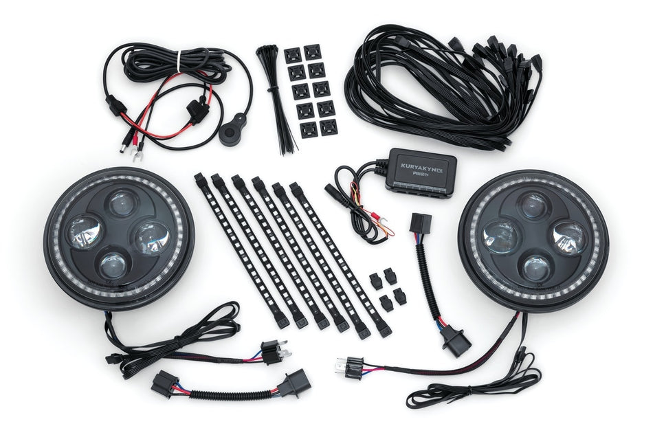 Kuryakyn 2480 Nightcrawlers Headlight & Accent Light Kit for Jeep Wrangler 97-18