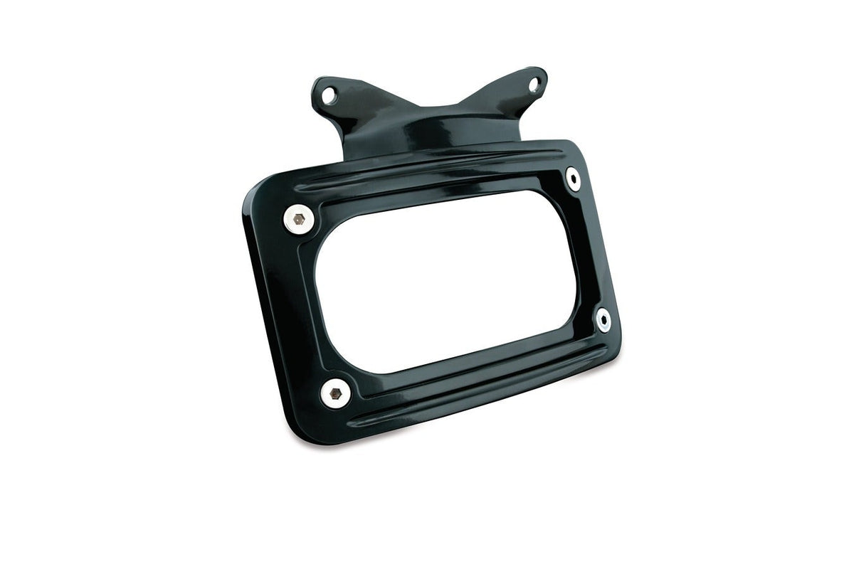 Kuryakyn Black Curved License Plate Frame for '10-'17 FLHX/FLTRX
