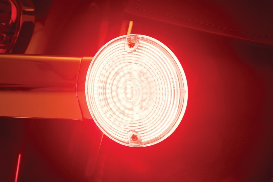 Kuryakyn 2940 LuminEZ LED Rear Turn Signal Insert 1156 Red Flat Style Harley