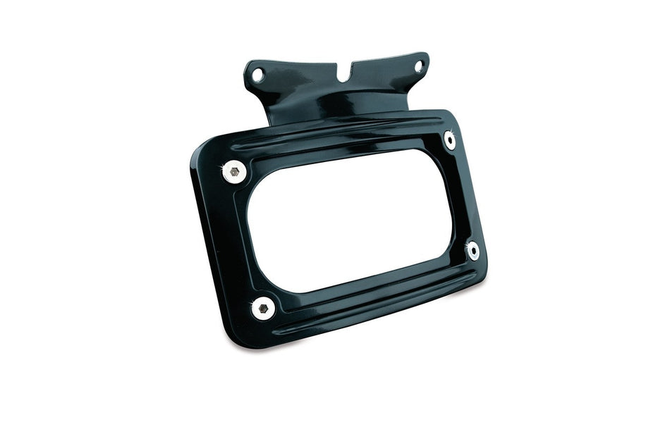 Kuryakyn 3149 Black Curved Tag License Plate Frame Harley 06-09 FLHX