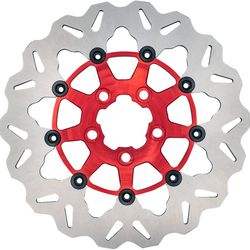 Galfer Wave 11.8" Full Floating Rear Brake Rotor W/Red Carrier 4 Harley 08-19