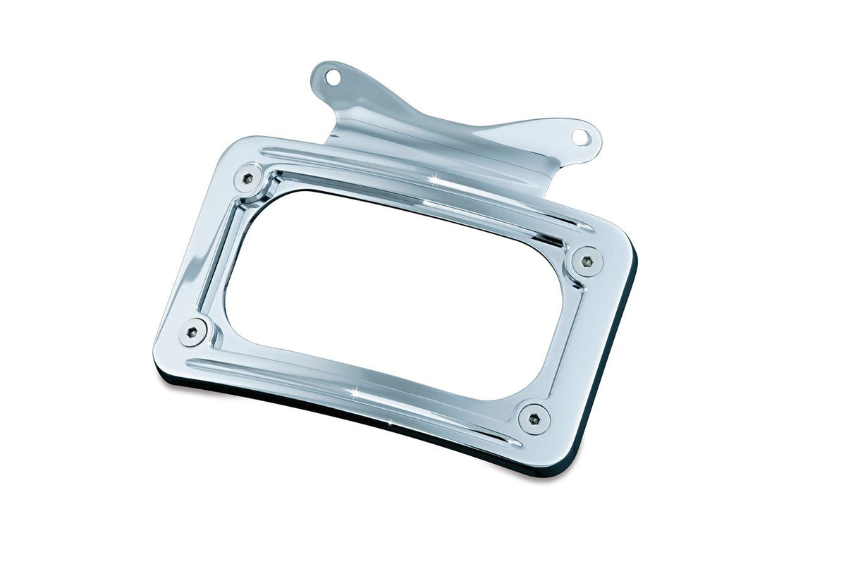 Kuryakyn Chrome Curved License Plate Frame for '10-'17 FLHX/FLTRX