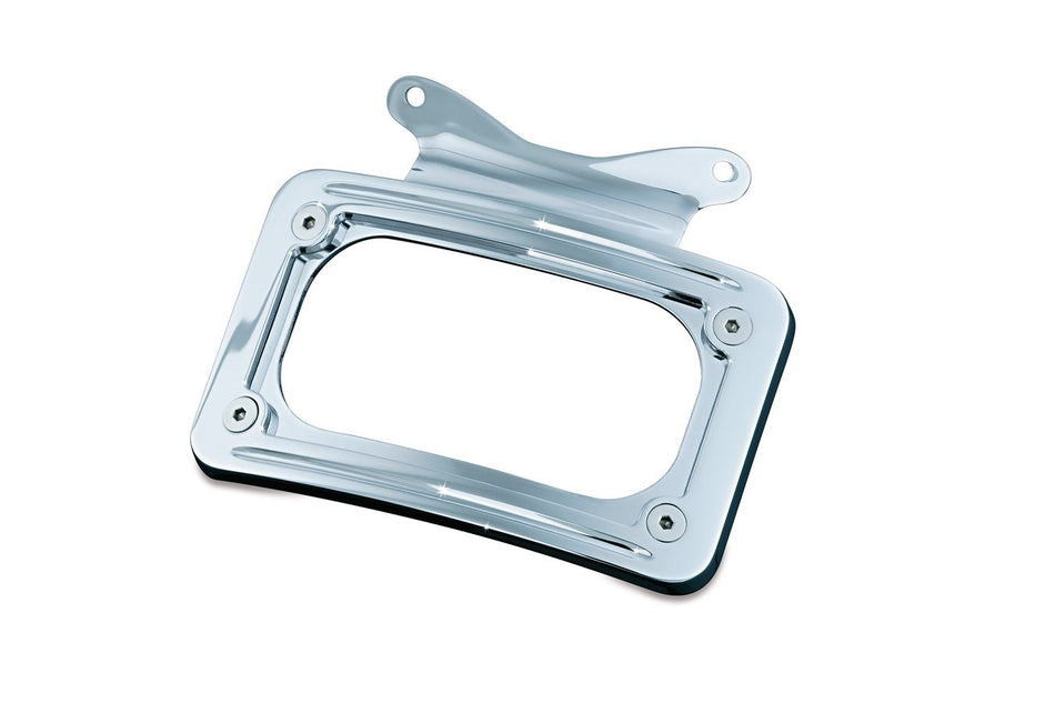 Kuryakyn Chrome Curved License Plate Frame for '10-'17 FLHX/FLTRX