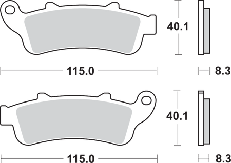 SBS Street Excel Sintered Brake Pads for Select 2006-2016 Hyosung Models