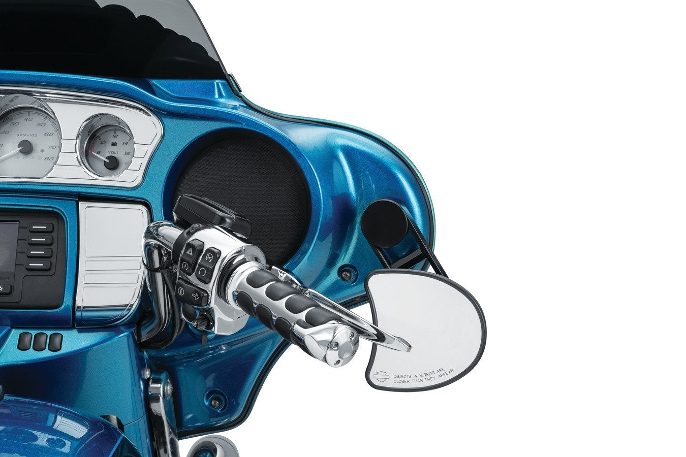 Kuryakyn 6576 Black Adjustable Drop Mirror Relocator Mount Harley