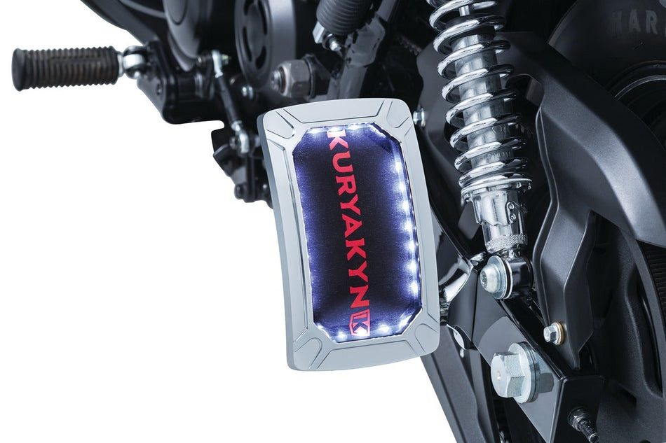 Kuryakyn Chrome Nova Vertical Side Mount License Plate Holder Harley / Metric