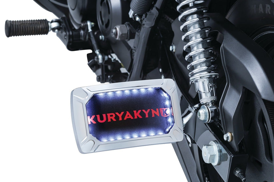 Kuryakyn Chrome Nova Horizonal Side Mount License Plate Holder Harley / Metric