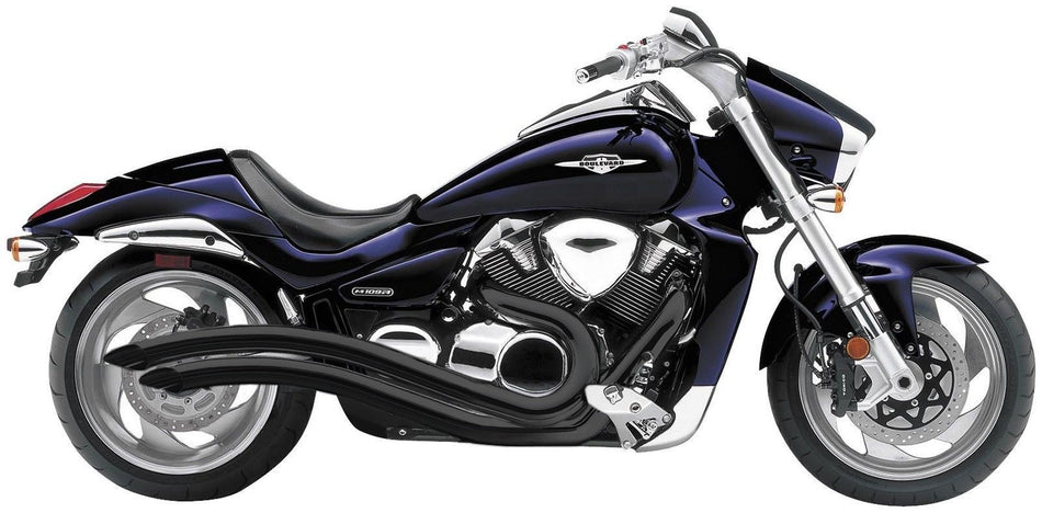 Cobra 3221B Black Speedster Swept 2 into 2 Exhaust System Boulevard M109R 06-14