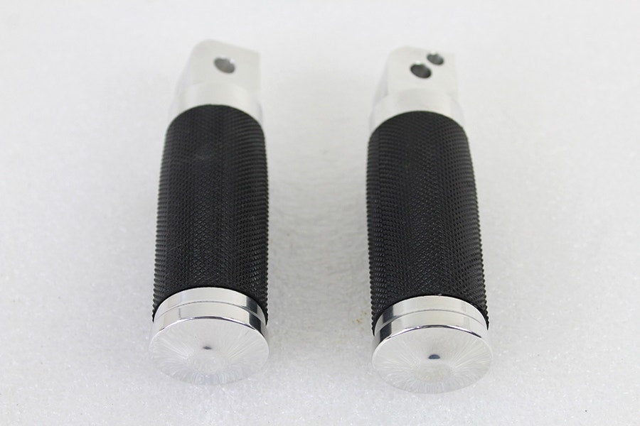 V-Twin 27-0496 Wyatt Gatling Polished Passenger Footpegs Harley Softail M8 18-Up