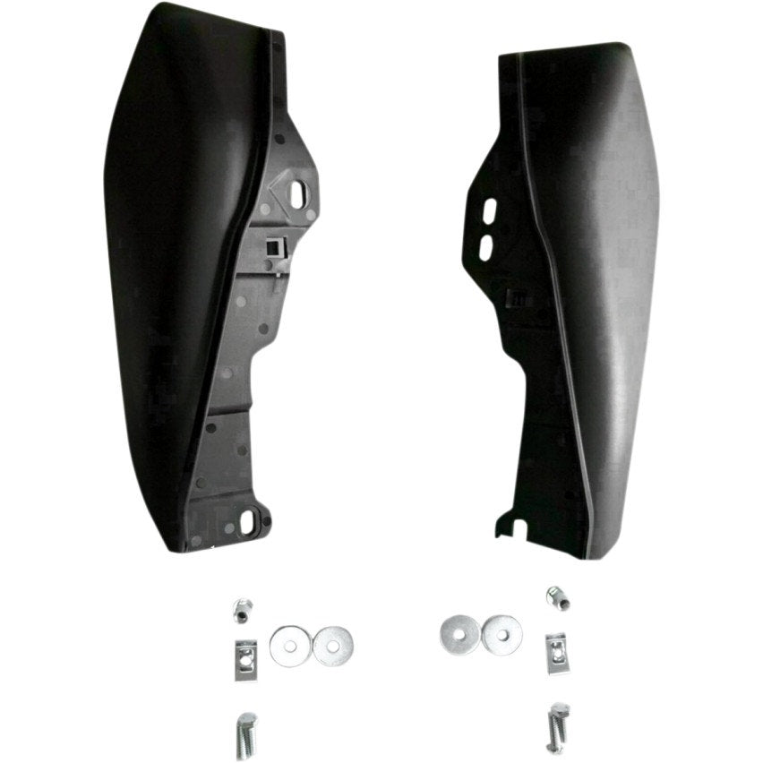 Drag Specialties Black Frame Mounted Engine Heat Deflectors 09-16 Harley Touring