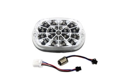 V-Twin 33-1523 LED Tail Lamp Top Tag Webbed Brake Light 12V Harley FXS FLS XL 99-03