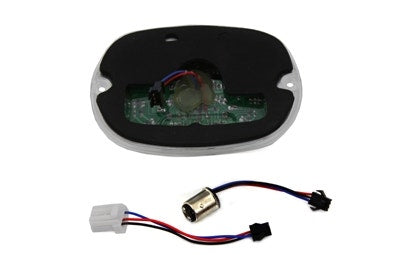 V-Twin 33-1523 LED Tail Lamp Top Tag Webbed Brake Light 12V Harley FXS FLS XL 99-03