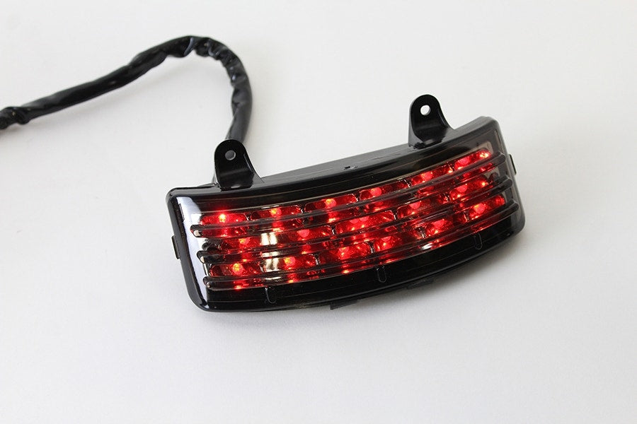 V-Twin 33-1786 Red LED Tri-Bar Rear Fender Light Smoked Lens Harley FLHX 06-09