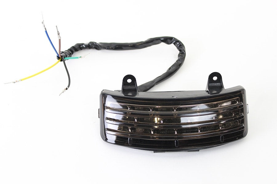 V-Twin 33-1786 Red LED Tri-Bar Rear Fender Light Smoked Lens Harley FLHX 06-09